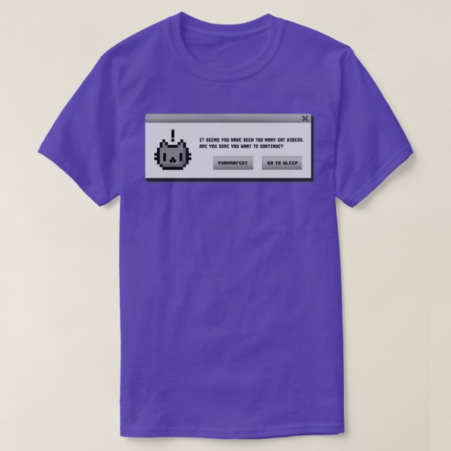 T-shirt Message d'alerte de chat Procrastination Kitty Fun (Design devant)