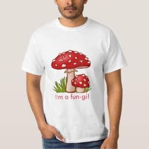 T-shirt Message de dessin de champignons rouges