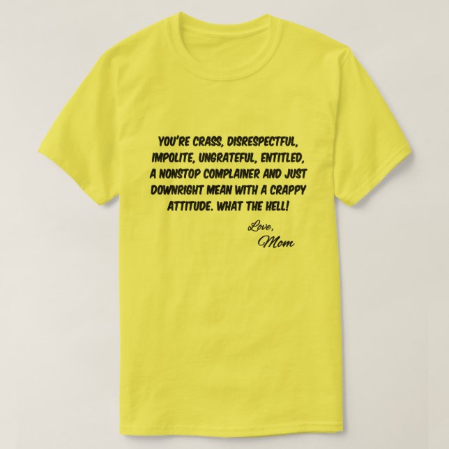 T-shirt Message de Maman (Design devant)