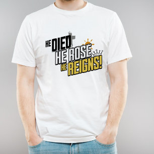 T-shirt Message de Pâques - Il est mort, Il est ressuscité