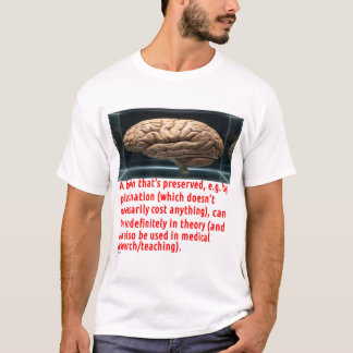 T-shirt Message de préservation du cerveau (cubique)