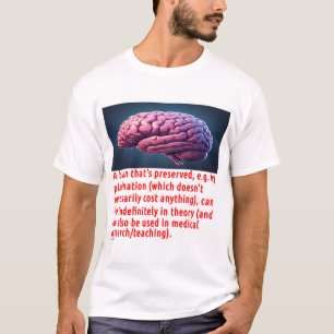 T-shirt Message de préservation du cerveau (dessin animé)