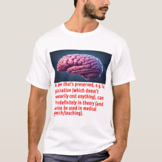 T-shirt Message de préservation du cerveau (dessin animé)