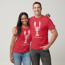 Message personnalisé graphique de homard blanc