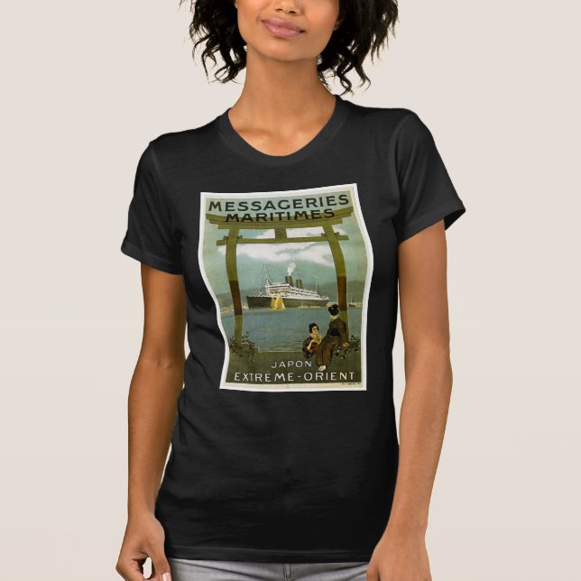 T-shirt Messageries Maritimes Japon l'Orient extrême (Devant)