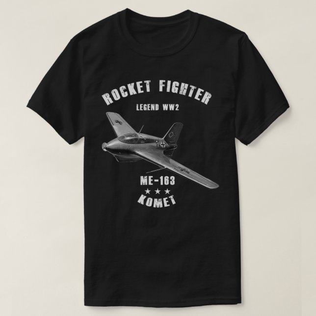 T-shirt Messerschmitt Me 163 Komet Militaire Rocket Fighte (Design devant)