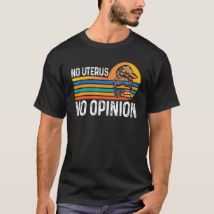 T-shirt Messy Bun American Flag No Uterus No Opinion Women