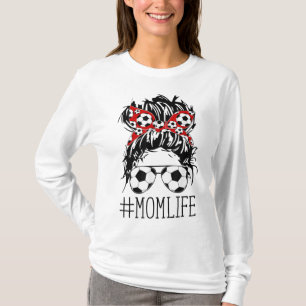 T-shirt Messy Bun Bandana Cheveux porter des lunettes de s