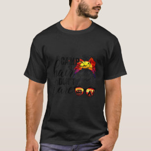 T-shirt Messy Bun Camp Hair Ne vous souciez pas Citation d