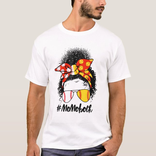 T-shirt Messy Bun Cheveux Africain Afro Maman Des Deux Sof (Devant)