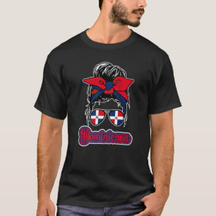 T-shirt Messy Bun dominicaine fille républicaine Dominican