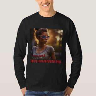 T-shirt "Messy Bun & Gettin' It Done" 4 juillet sur mesure