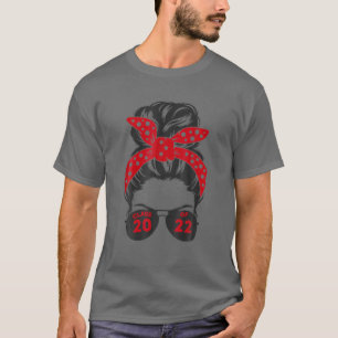 T-shirt Messy Bun Lunettes De Soleil Classe De 2022 Senior