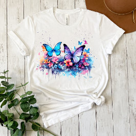 T-shirt Messy Butterfly Watercolor
