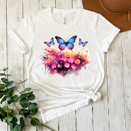 T-shirt Messy Butterfly Watercolor