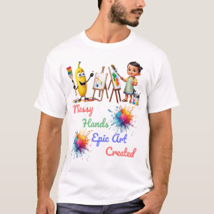 T-shirt Messy Hands L'art épique célèbre la Journée mondia