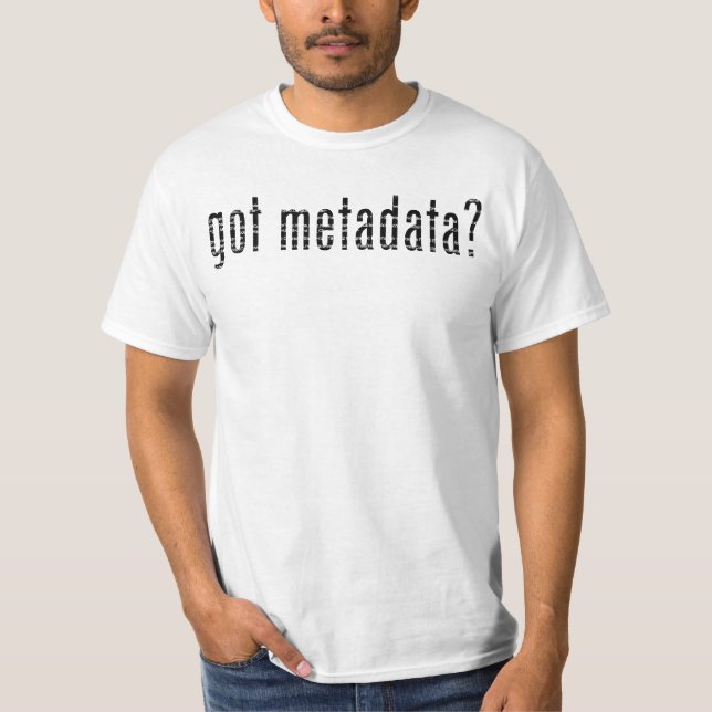 T-shirt méta-données obtenues ? <gmi:MI_Metadata>? (Devant)