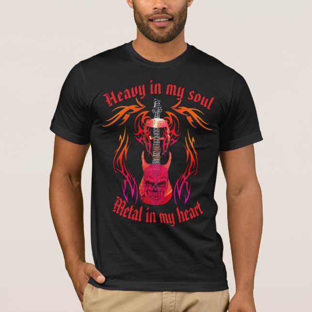 T-shirt métal dans mon coeur (Devant)