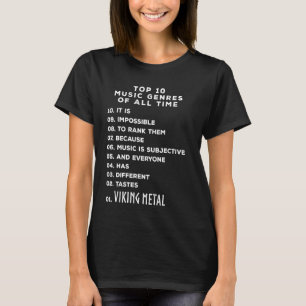 T-shirt Métal lourd disant Metalheads Top 10 Classement Vi