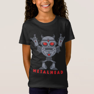 T-Shirt Metalhead - Lourd Diable Robot Métal - Avec Texte