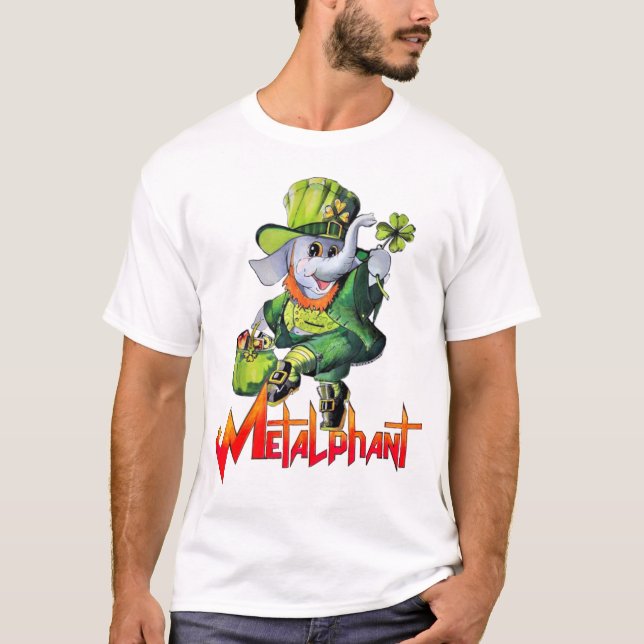 T-shirt Metalphant St. Phantrick Adult (couleurs claires) (Devant)