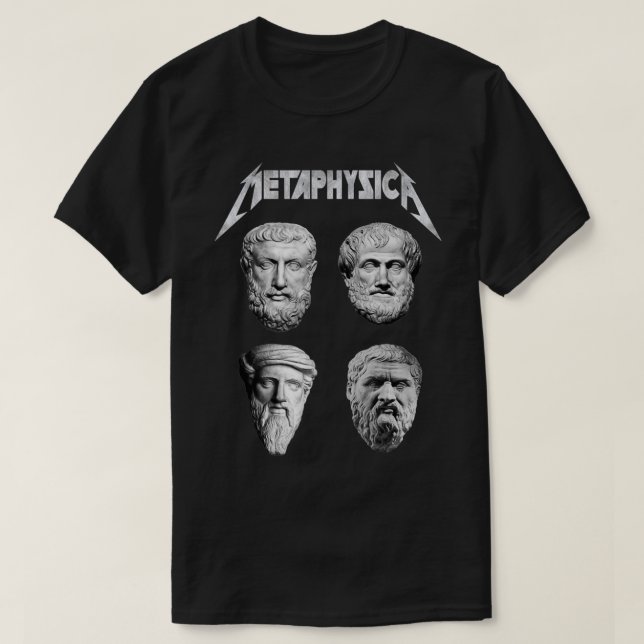 T-shirt Metaphysica Socrates Platon Aristote Philosophe M (Design devant)