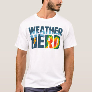 T-shirt Météo Nerd Météorologie Radar et éclair