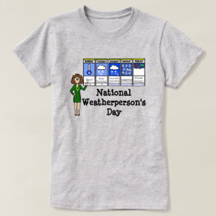 T-shirt météorologue météorologiste féminine Prévi