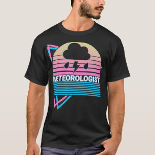T-shirt Météorologue Présent Rétro Météorologie