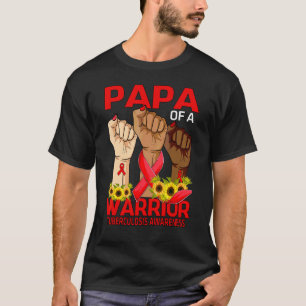 T-shirt Mets Papa D'Un Guerrier Sunf Sensibilisation À La