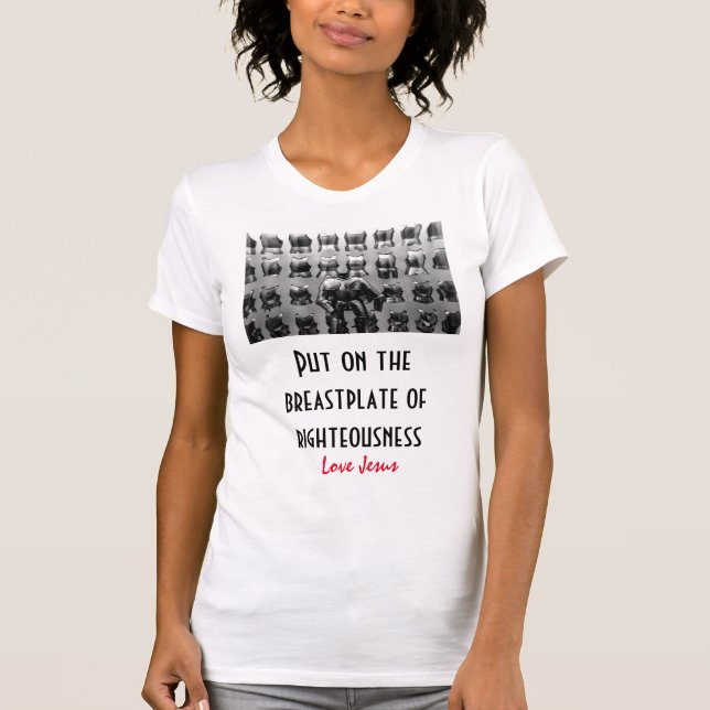 T-shirt Mettez dessus le plastron de la droiture (Devant)