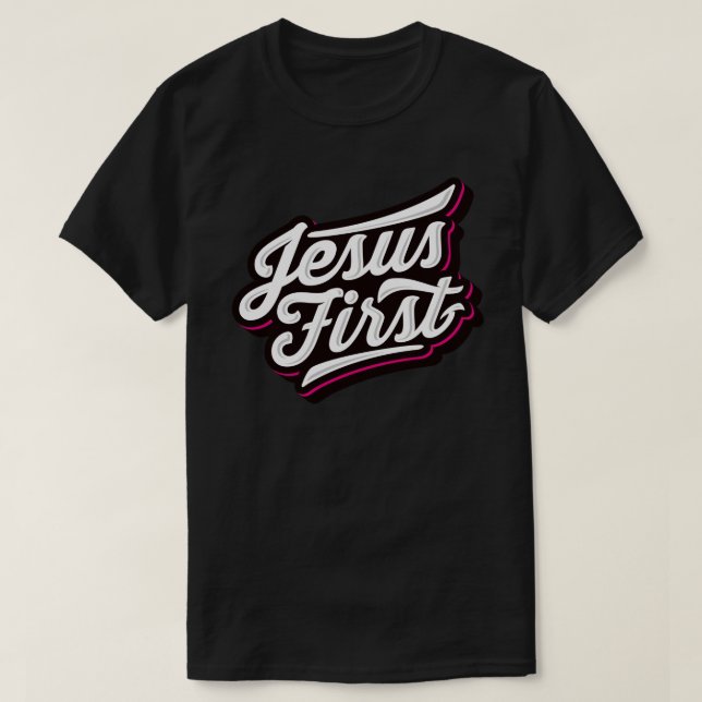 T-shirt Mettez Jésus en premier (Design devant)