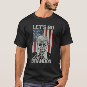 T-shirt Mettons Brandon Trump Et America Flag