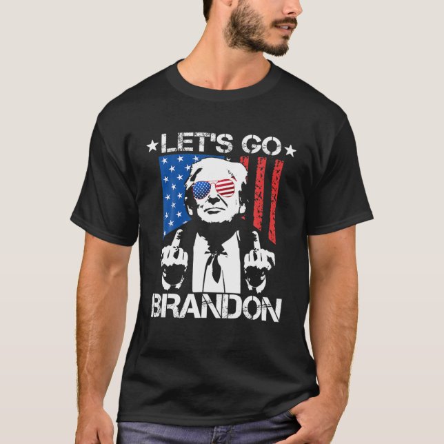 T-shirt Mettons le drapeau de Brandon Trump à l'honneur (Devant)