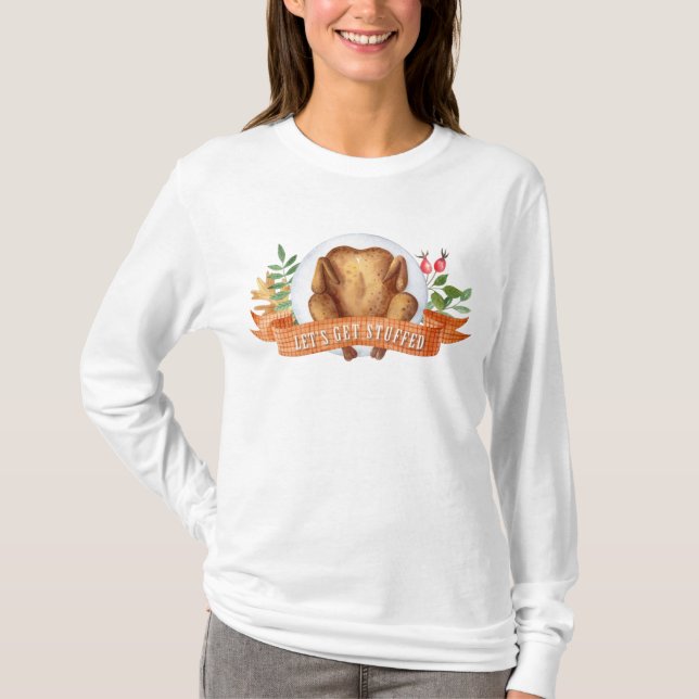 T-shirt Mettons-nous un peu bourrés Thanksgiving Turquie (Devant)