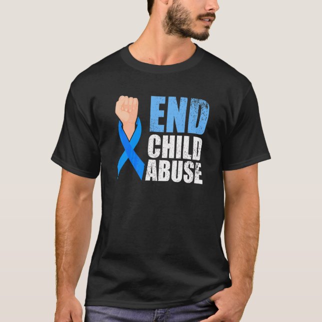 T-shirt Mettre fin à la prévention de la maltraitance des  (Devant)