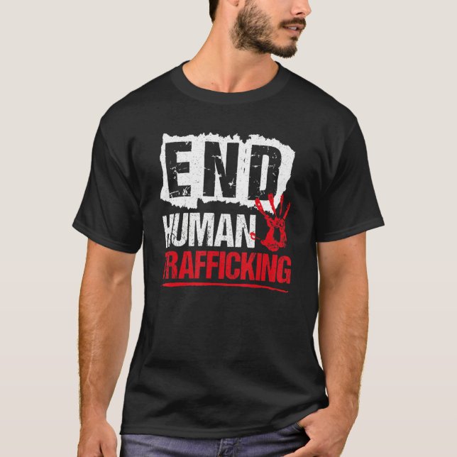 T-shirt Mettre fin à la traite des êtres humains  Droits d (Devant)