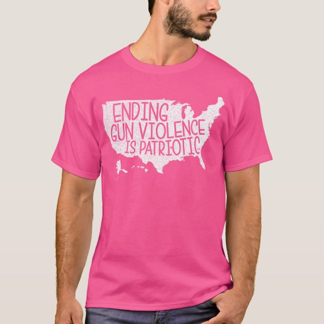 T-shirt Mettre fin à la violence armée est patriotique Éta (Devant)