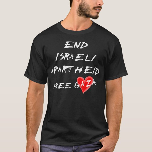 T-shirt Mettre fin à l'apartheid israélien (Devant)