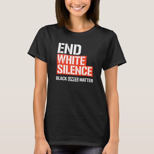 T-SHIRT METTRE FIN AU SILENCE BLANC (Devant)