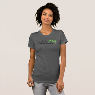 T-SHIRT METTRE LES HERTS - LÀ OÙ IL EST BLESSÉ - GRN/ FONT