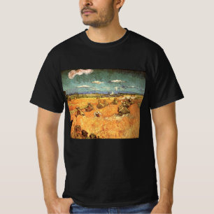 T-shirt Meules avec moissonneuse par Vincent van Gogh