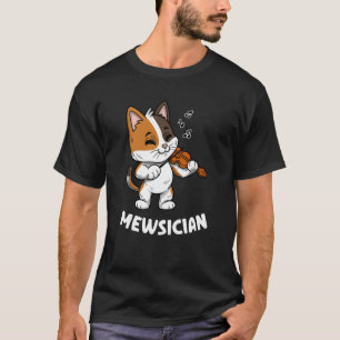 T-shirt Mewsician Violin Player Cat Violinist Musicien