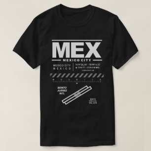 T-shirt MEX de l'aéroport international de Mexico 
