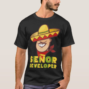T-shirt Mexicain avec Sombrero Senor Developer Mexicain