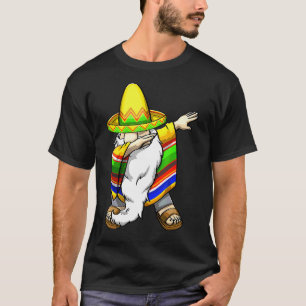 T-shirt Mexicain Dabbing Gnome Cinco De Mayo Poncho Sombre