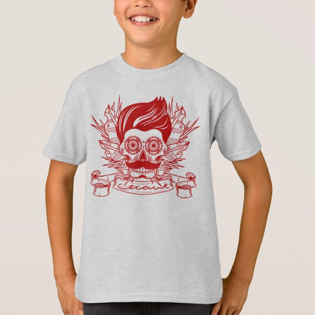 T-shirt Mexicain d'enfants (rouge) (Devant)