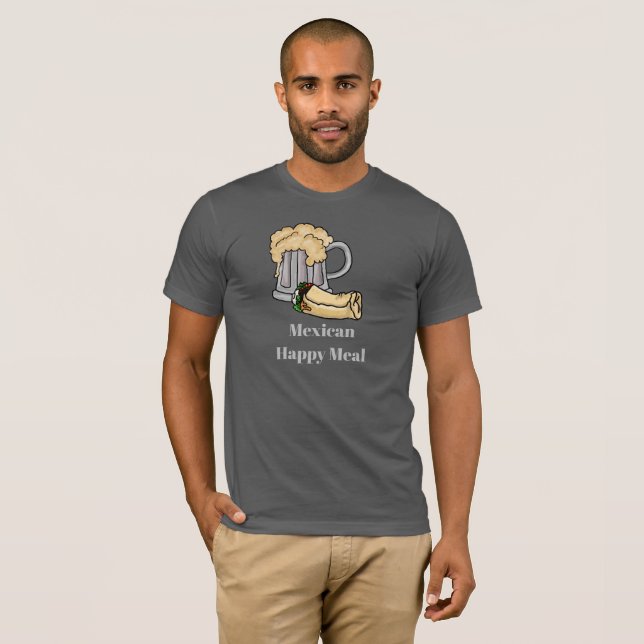 T-shirt mexicain Happy Meal Beer and Burrito (Devant entier)