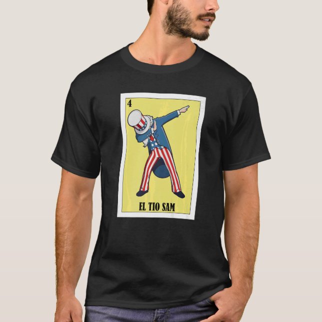 T-shirt Mexicain pour 4 juillet El Tio Sam (Devant)