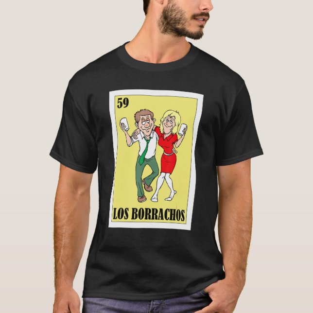 T-shirt Mexicain pour les couples Los Borrachos (Devant)